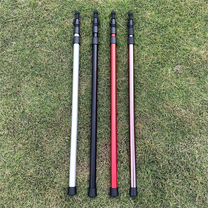 2Pcs Telescoping Tarp Poles Adjustable Tent Poles Lightweight Aluminum Tent Poles Replacement for Camping Backpacking Hammocks Shelters - Red - 2