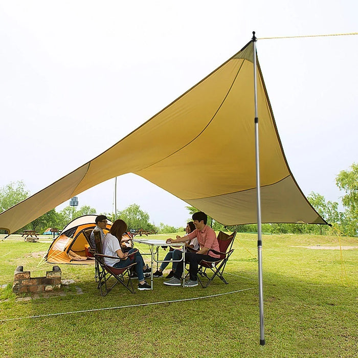 2Pcs Telescoping Tarp Poles Adjustable Tent Poles Lightweight Aluminum Tent Poles Replacement for Camping Backpacking Hammocks Shelters - Red - 3