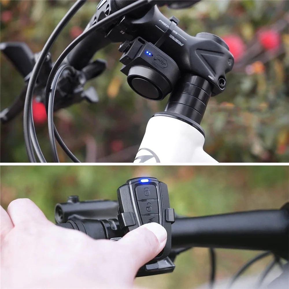 Electric Bike Horn Bell 115dB Loud Bicycle Bell IPX6 Waterproof Wireless Ring Bike Bells USB Rechargeable Bicycle Horn with 5 Sound Modes 3 Vibration - 4