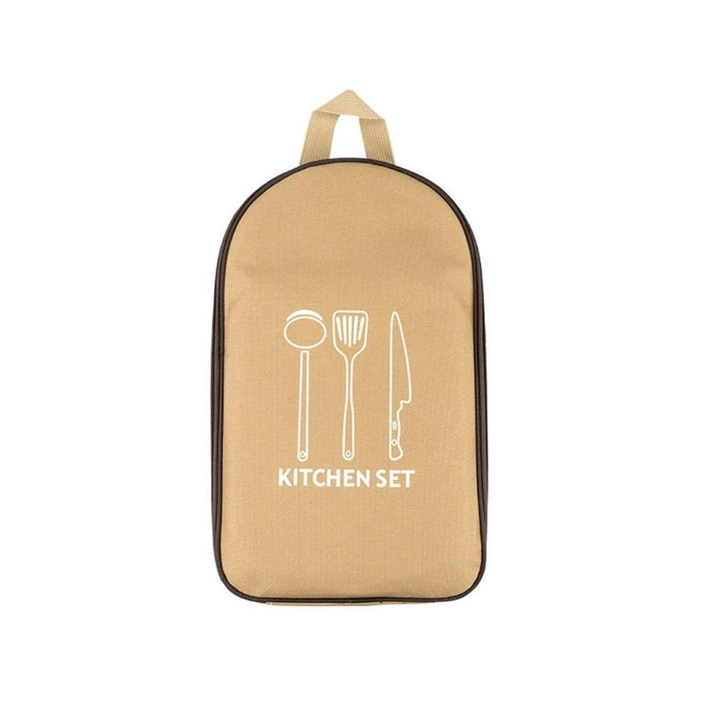 Camping Cookware Storage Bag Backpacking Cooking Utensils Organizer Portable Pouch for BBQ Camp Cookware Kitchen Kit - 1