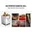 Wood Stove Charcoal Grill Stainless Steel Barbecue Tool Kit for Camping Outdoor Cooking Picnics Beach Hiking Party (No FDA Certificate) - 2