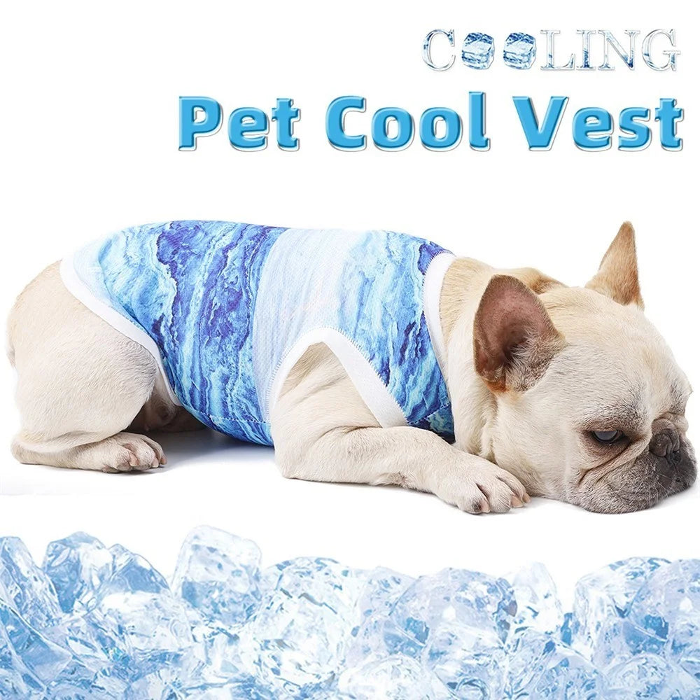 DOGLEMI Pet Summer Cooling Shirt Breathable Vest Puppy Sweatshirt Dog Clothes - M - 1