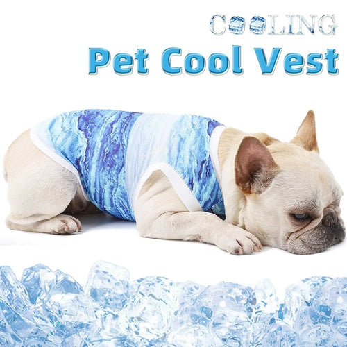 DOGLEMI Pet Summer Cooling Shirt Breathable Vest Puppy Sweatshirt Dog Clothes - M - 1