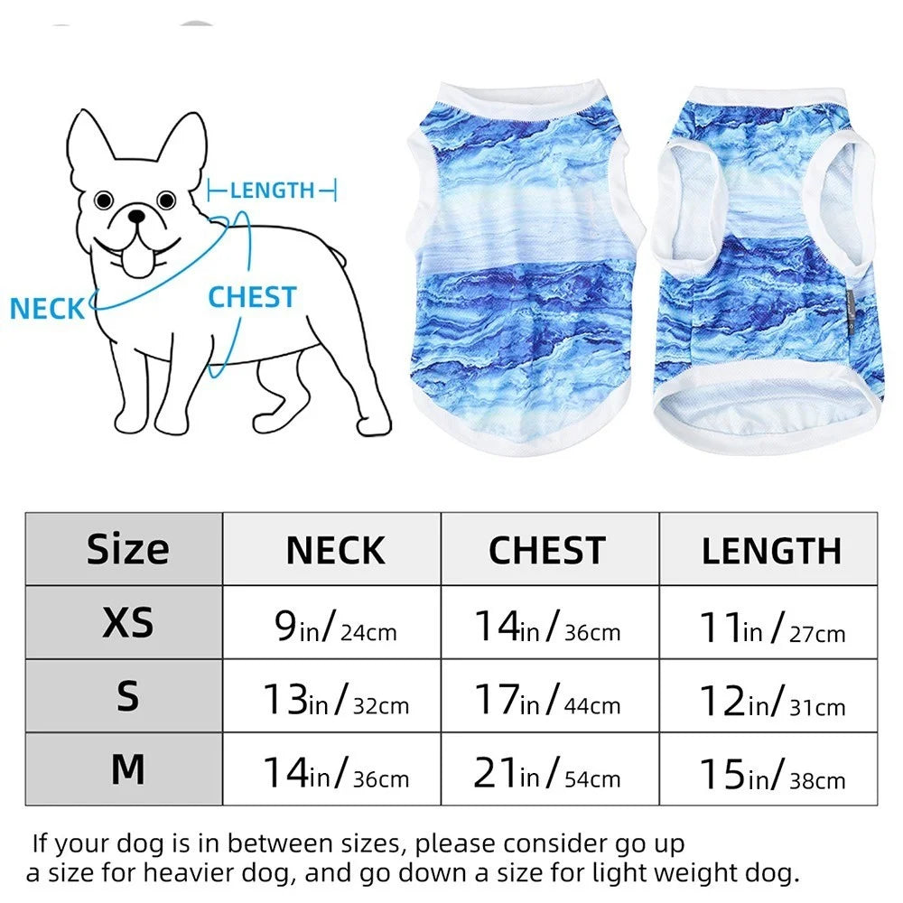 DOGLEMI Pet Summer Cooling Shirt Breathable Vest Puppy Sweatshirt Dog Clothes - M - 2