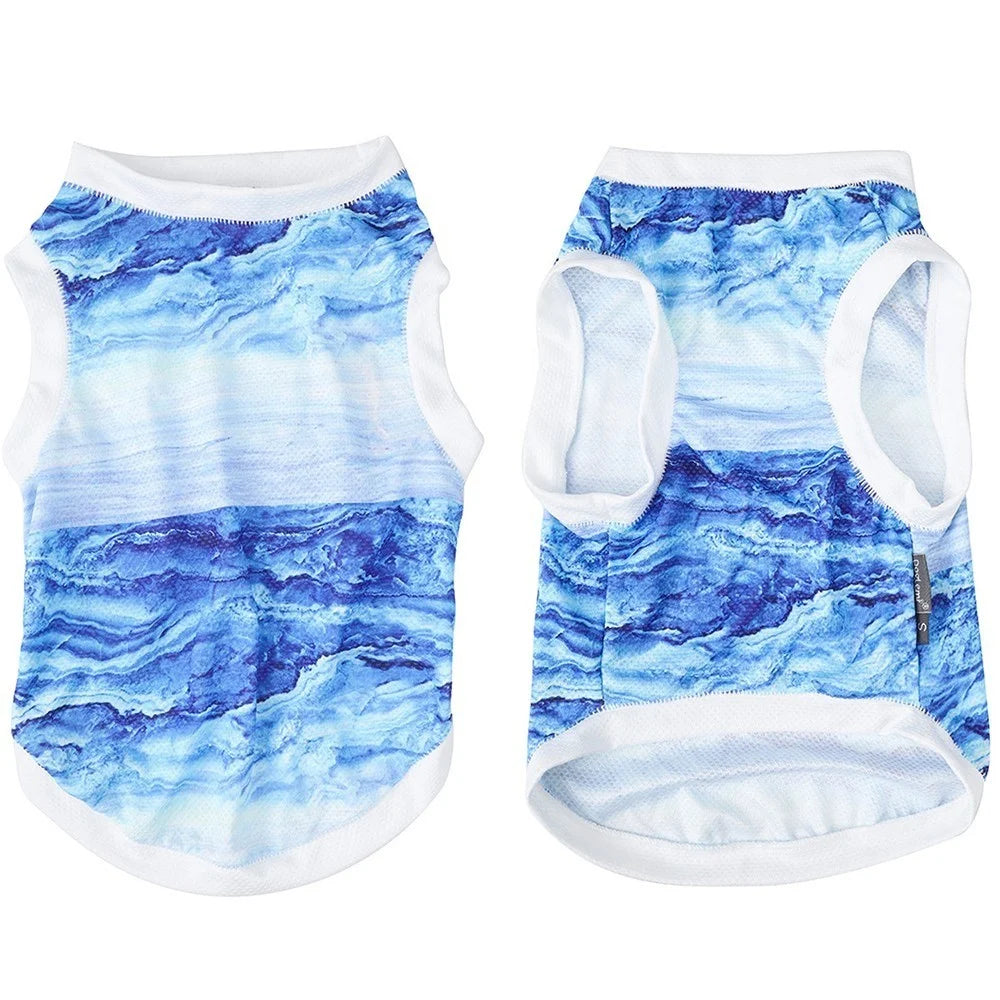DOGLEMI Pet Summer Cooling Shirt Breathable Vest Puppy Sweatshirt Dog Clothes - M - 4