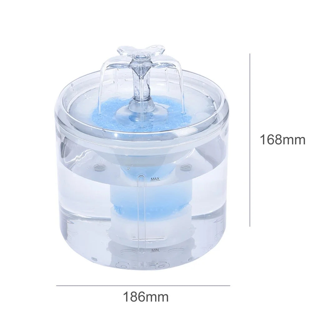 2.6L/88oz Cat Water Fountain Pet Water Fountain Transparent Automatic Cat Water Dispenser Pet Supply - EU Plug - 6