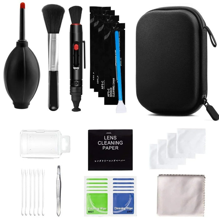 Professional Camera Mobile Phone Cleaning Kit Air Blower Cleaning Swabs Cleaning Pen Wipe Cloth Set - 6