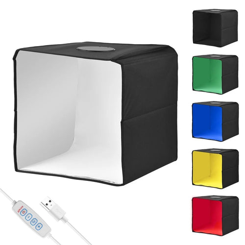 Portable Photo Studio 30 x 30cm/11.8 x 11.8-inch Portable Photo-Box Booth Mini Shooting Tent Kit with 6 Color Photo Backdrops for Product Photography - 1