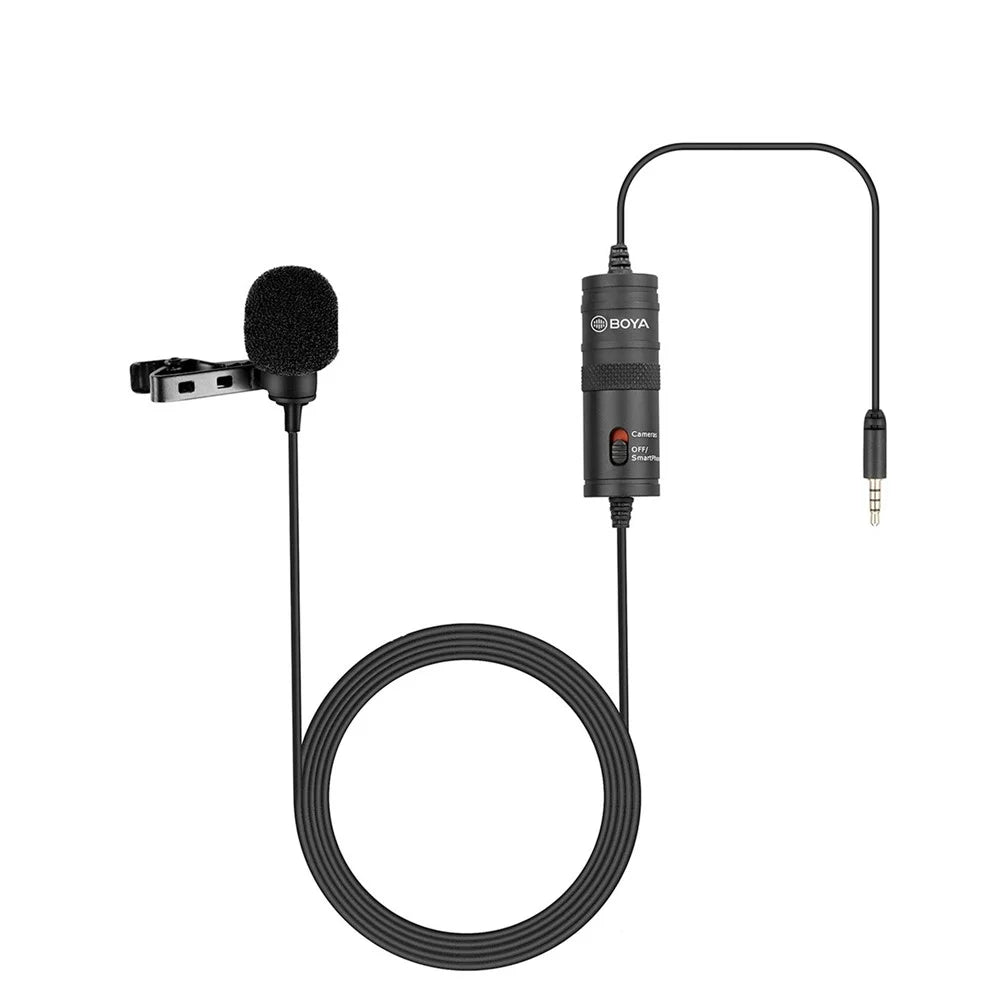 BOYA BY-M1 Microphone Lapel Clip-on Omni-directional Lavalier Condenser Mic with 3.5mm Plug for DSLR Camera Camcorder Smartphone PC - 5
