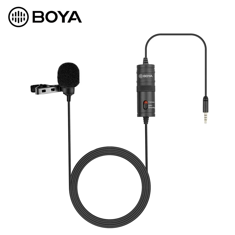 BOYA BY-M1 Microphone Lapel Clip-on Omni-directional Lavalier Condenser Mic with 3.5mm Plug for DSLR Camera Camcorder Smartphone PC - 6
