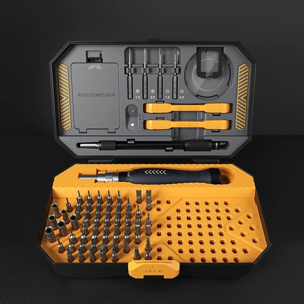 JAKEMY 145Pcs Multifunctional Screwdriver Bits Socket Set Portable High Precision Drive Socket Set Premium H4x28mm CR-V Alloy Steel Bits Kit with Magnetic Soft Pad for Home Electronics Maintenance - 6
