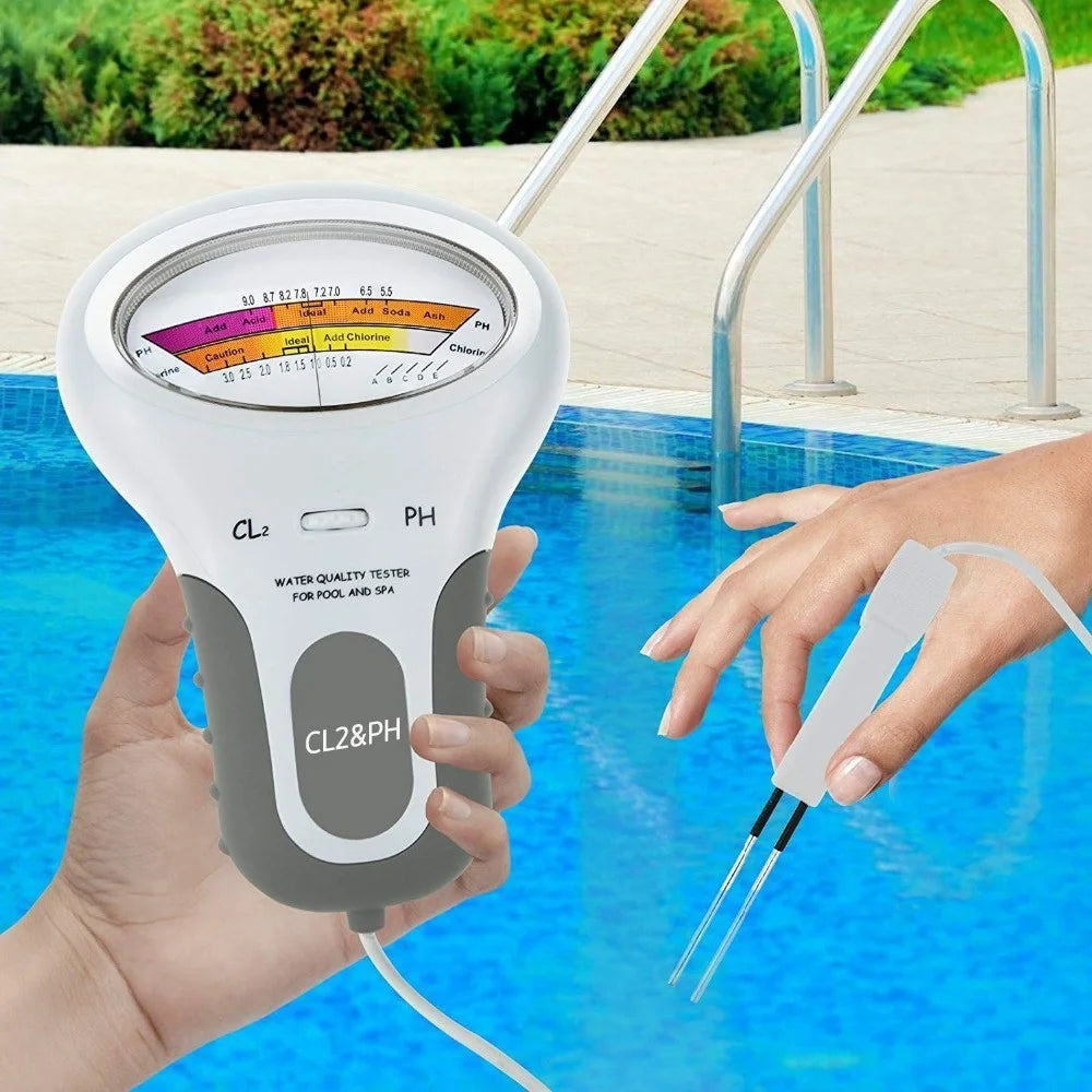 PC102 Handheld Water Quality Tester 2 in 1 PH/Chlorine Level CL2 Portable Meter Detector with Display for Swimming Pool Spa - 3
