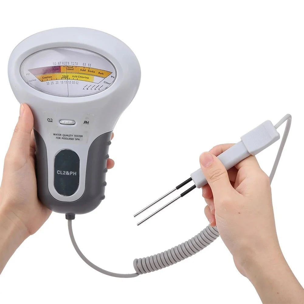 PC102 Handheld Water Quality Tester 2 in 1 PH/Chlorine Level CL2 Portable Meter Detector with Display for Swimming Pool Spa - 6