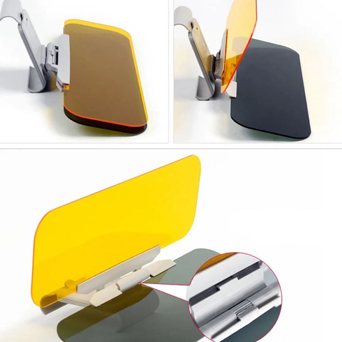 2-in-1 Car Anti-Dazzling Sun Visor for Day and Night Anti-Glaring Durable Sun Protection Vehicle Windshield Sunshade UV Blocker for Safety Driving - 6
