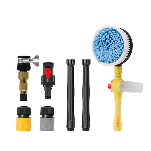 Car Wash Brush High-pressure Foam Car Cleaning Kit 360-degree Spin Car Wash Mop Detachable and Extendable Scrub Brush for Car Home Cleaning and Garden Use - 1