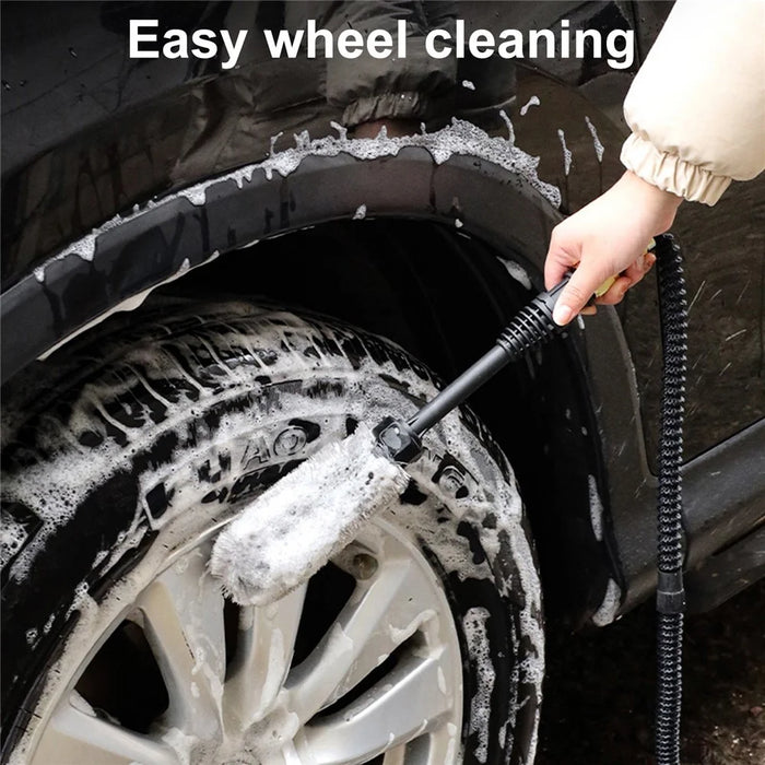 Car Wash Brush High-pressure Foam Car Cleaning Kit 360-degree Spin Car Wash Mop Detachable and Extendable Scrub Brush for Car Home Cleaning and Garden Use - 6