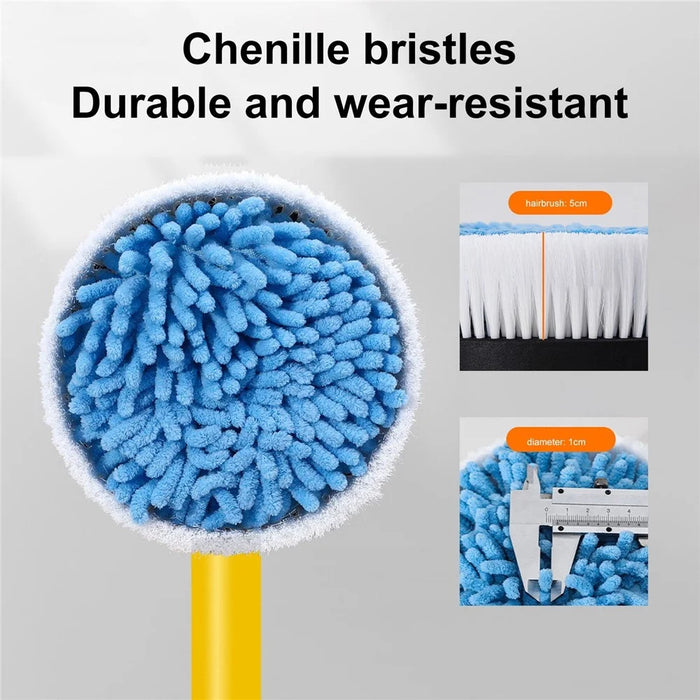 Car Wash Brush High-pressure Foam Car Cleaning Kit 360-degree Spin Car Wash Mop Detachable and Extendable Scrub Brush for Car Home Cleaning and Garden Use - 7