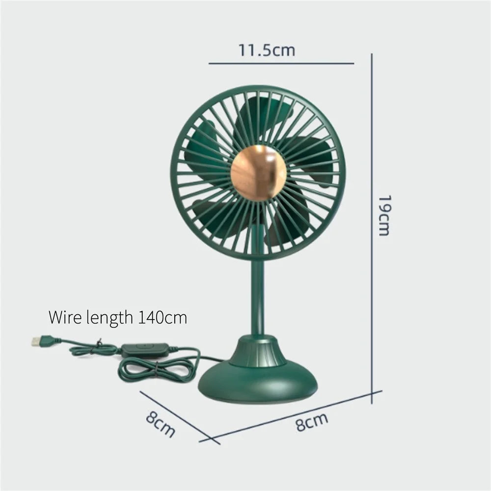 Portable Mini Car Fan Low Noise Powerful Silent Fan 3 Speeds Settings 360-degree Rotation Car Desk Fan for Car/Home/Office/Travel - Black - 2