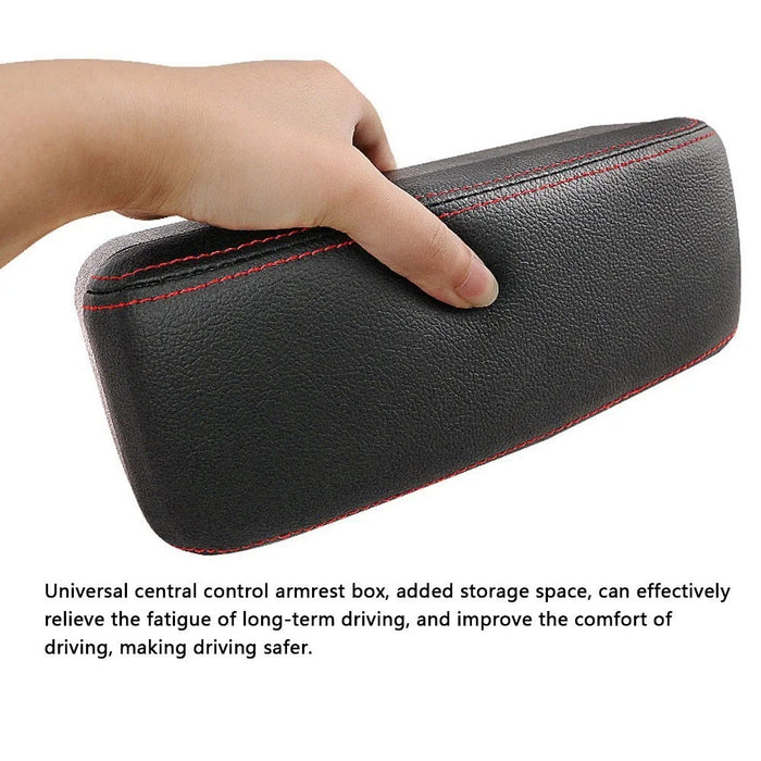 Waterproof Anti-stains Surface Car Armrest Support Adjustable Height Durable Elbow Rest Cushion Arm Rest Box Pad Center Console Storage Organizer - Beige - 6