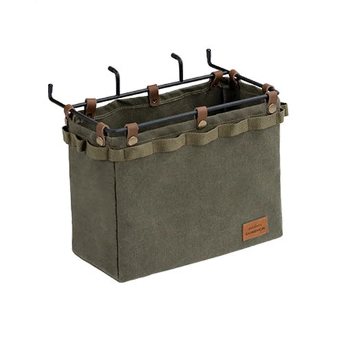 SUNDICK Outdoor Camping Desk Side Hangings Foldable Storage Bag Outdoor Picnic Portable Storage Bag Multifunctional Large Capacity Basket Organizer - Green - 1