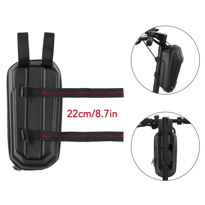 YSANAM Scooter Storage Bag Rainproof Electric Scooter Handlebar Bag with Multifunctional Disc Brake Lock for Kick Scooters Folding Bike Kick Board - Black - 2
