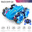 RC Stunt Car for Kids 2.4GHz 4WD Electric Car Toy 30km/h Double Sided 360-degree Rotating Vehicles with Light Effect - Blue - 4