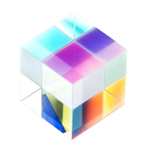Optical Color Cube Prism 0.8 Inc Multi-Color Toy and Desktop Decor Used for Physics Science Photography Decoration for Adults/Kids - 1