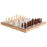 3-in-1 Multifunctional Wooden Chess Set Folding Chessboard Game Draughts Backgammon Set Educational Toy - 2