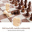 3-in-1 Multifunctional Wooden Chess Set Folding Chessboard Game Draughts Backgammon Set Educational Toy - 6