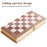 3-in-1 Multifunctional Wooden Chess Set Folding Chessboard Game Draughts Backgammon Set Educational Toy - 7