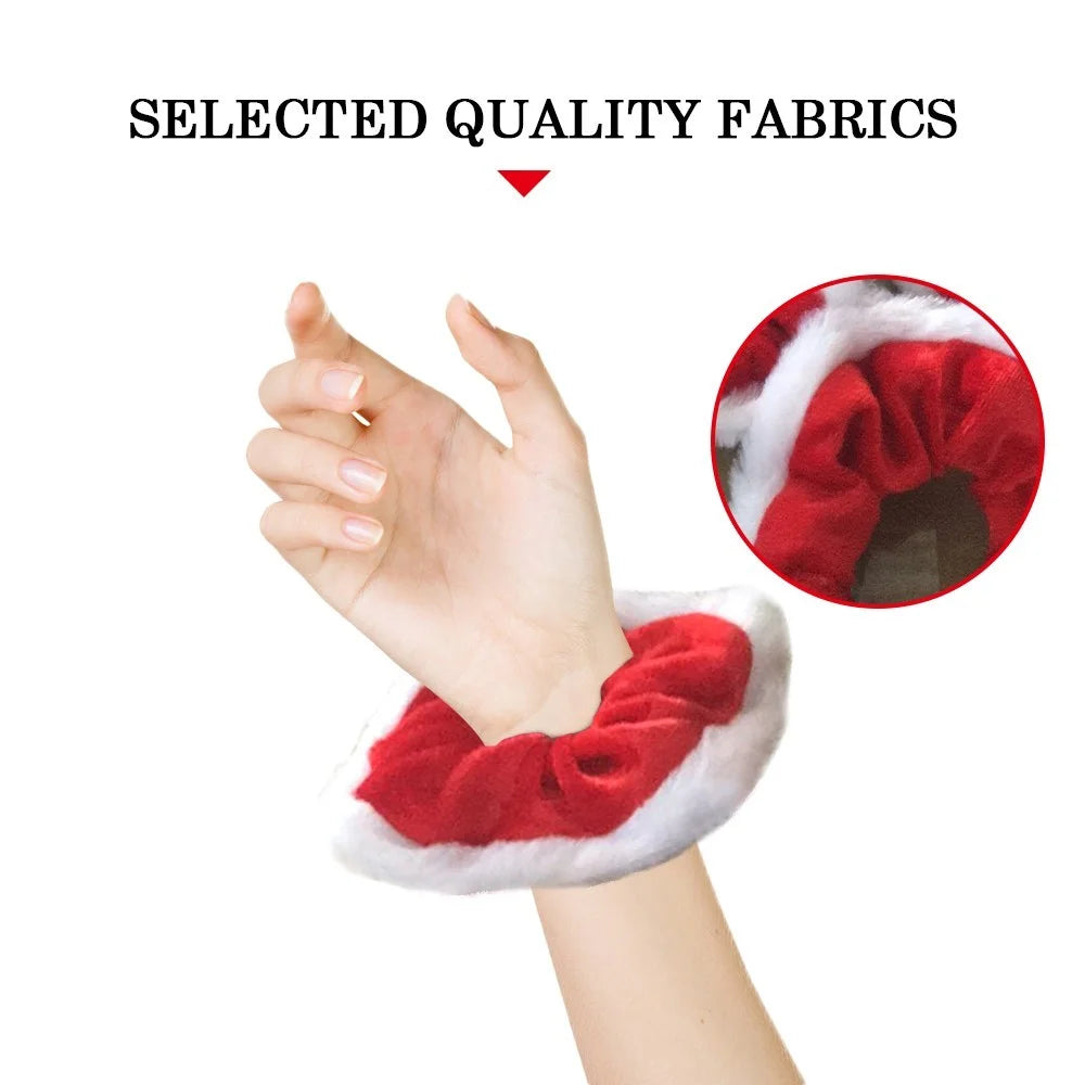 Hair Scrunchy Christmas Hair Band Elastic Hair Tie Ponytail Holder for Girls Women - 3