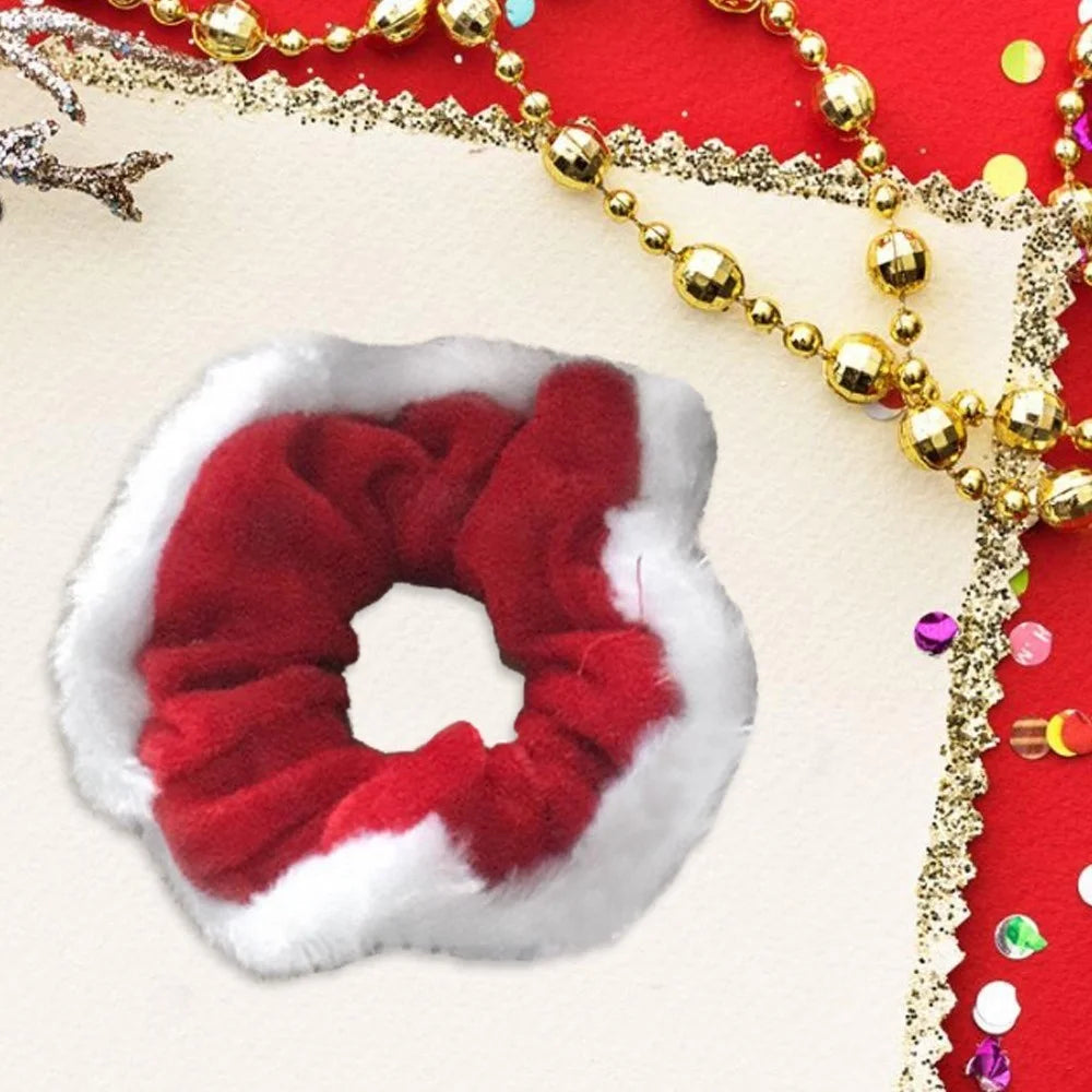 Hair Scrunchy Christmas Hair Band Elastic Hair Tie Ponytail Holder for Girls Women - 6