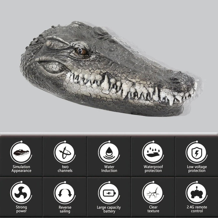 FLYTEC V005 2.4G RC Boat Simulation Crocodile Head Electric Racing Boat Summer Water Toy for Pool Lake Pond - 7