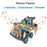 Kids Kitchen Shopping Cart Pretend Toddler Toys Play Kitchen Sink Toys Color Changing Funny Role Play Set with Light and Sound - Sky Blue - 2