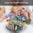 Kids Kitchen Shopping Cart Pretend Toddler Toys Play Kitchen Sink Toys Color Changing Funny Role Play Set with Light and Sound - Sky Blue - 4