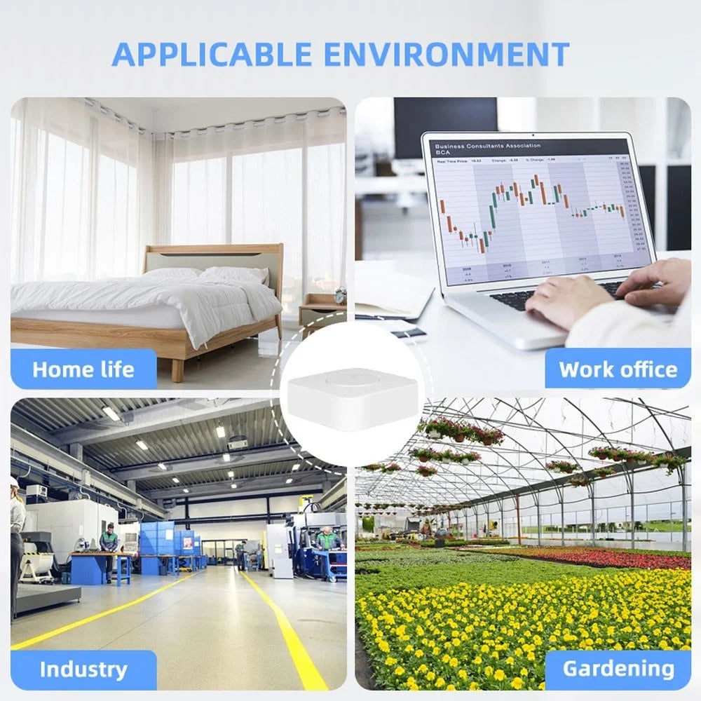Tuya WiFi Smart Air Quality Monitor 6-in-1 PM2.5 / Formaldehyde / TVOC / CO2 / Temperature / Humidity Air Quality Tester with Real Time Display - 4