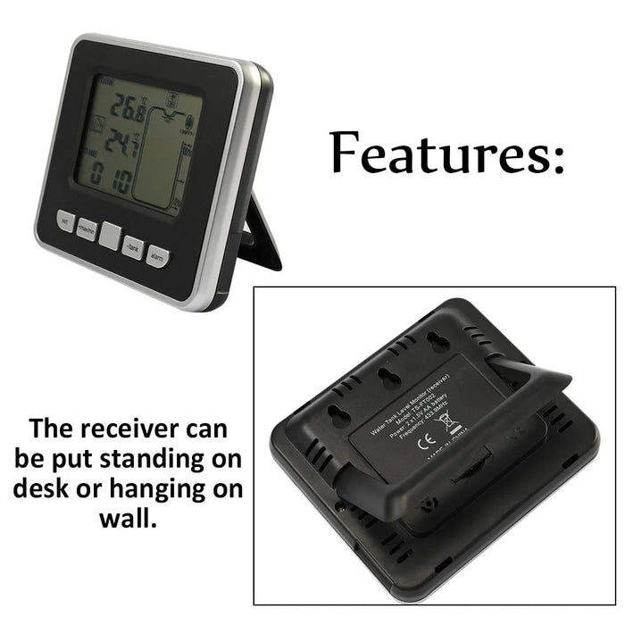Water Level Sensor Transmitter Ultrasonic Water Tank Liquid Depth Level Meter Sensor with LCD Display - 4