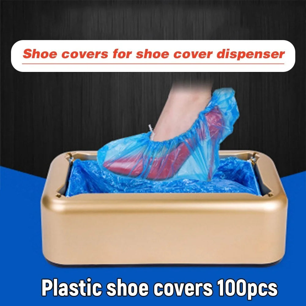 100Pcs / Pack Shoe Covers Anti-dust Waterproof Plastic Thick Disposable Shoe Covers for Shoe Cover Dispenser - 2