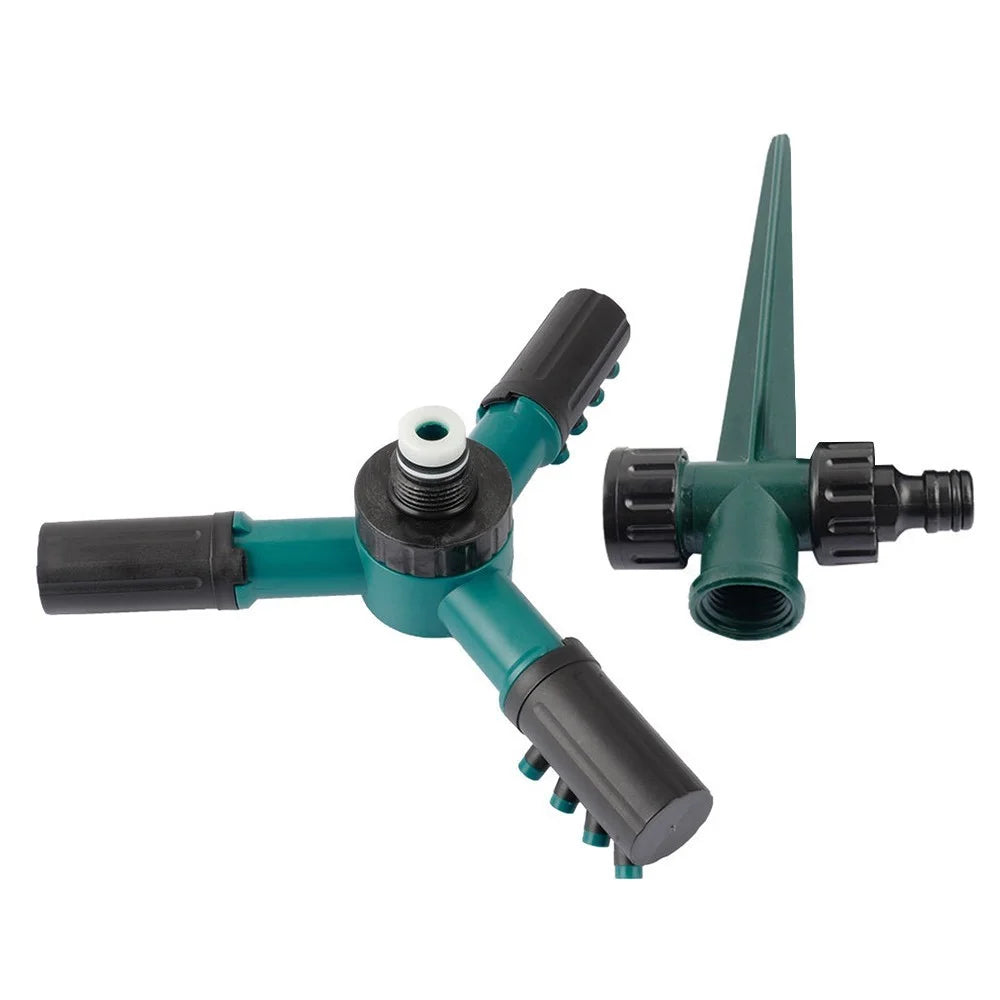 Garden Sprinkler Water Sprinkler Automatic 360-degree Rotating 3 Arms Sprayer Lawn Irrigation System with Plastic Ground Plug - 6