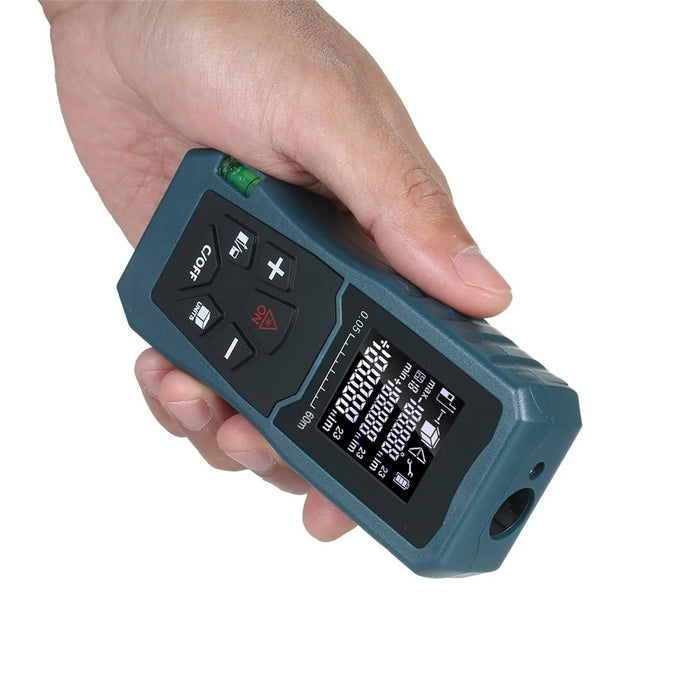 Laser Distance Meter Bubble Level Handheld 1.6-inch LCD Diastimeter Pythagorean Mode Measure Distance Area and Volume - 60m - 7