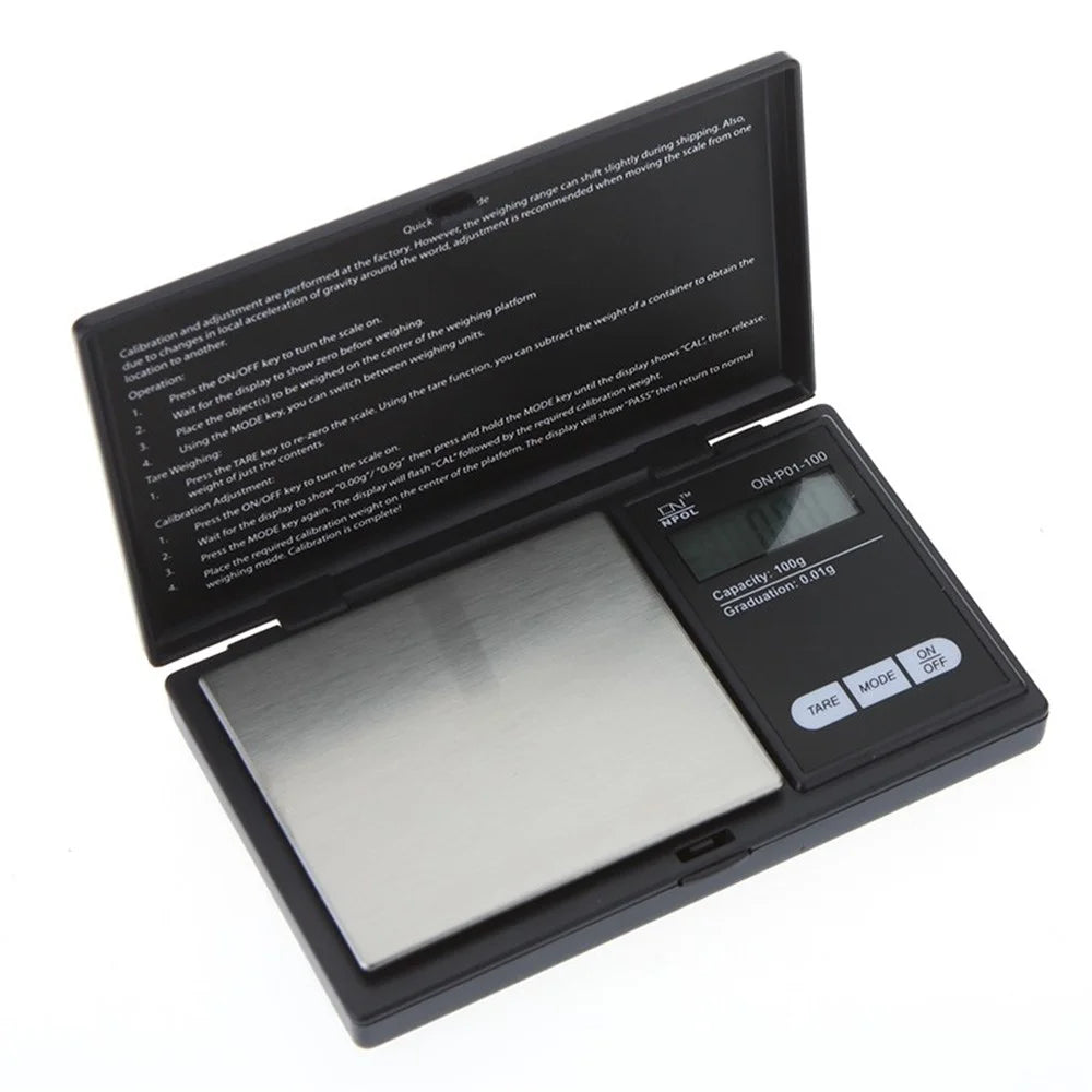 Portable Digital Kitchen Scale High Accuracy Jewelry Weight Measuring Tool 100 / 0.01G LCD Pocket Weighing Electronic Scales - 5