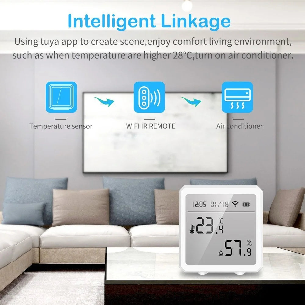 WiFi Room Thermometer Hygrometer Digital Humidity Meter Temperature Monitor Supports 2.4G WiFi - 2