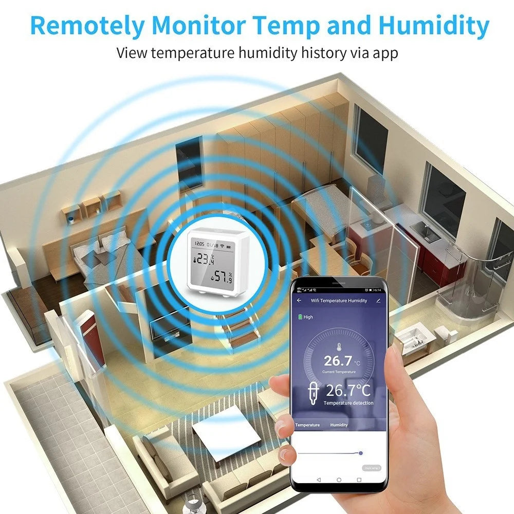 WiFi Room Thermometer Hygrometer Digital Humidity Meter Temperature Monitor Supports 2.4G WiFi - 3