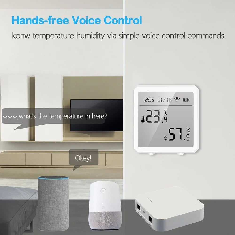 WiFi Room Thermometer Hygrometer Digital Humidity Meter Temperature Monitor Supports 2.4G WiFi - 5