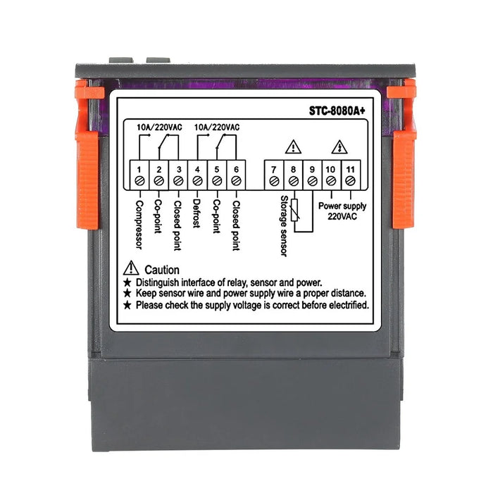 STC-8080A+ Digital Temperature Controller Refrigerator Thermostat Control Automatic Defrosting with NTC Sensor Probe 220V - 4