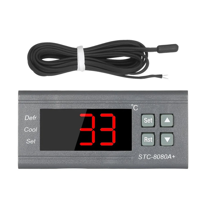 STC-8080A+ Digital Temperature Controller Refrigerator Thermostat Control Automatic Defrosting with NTC Sensor Probe 220V - 7