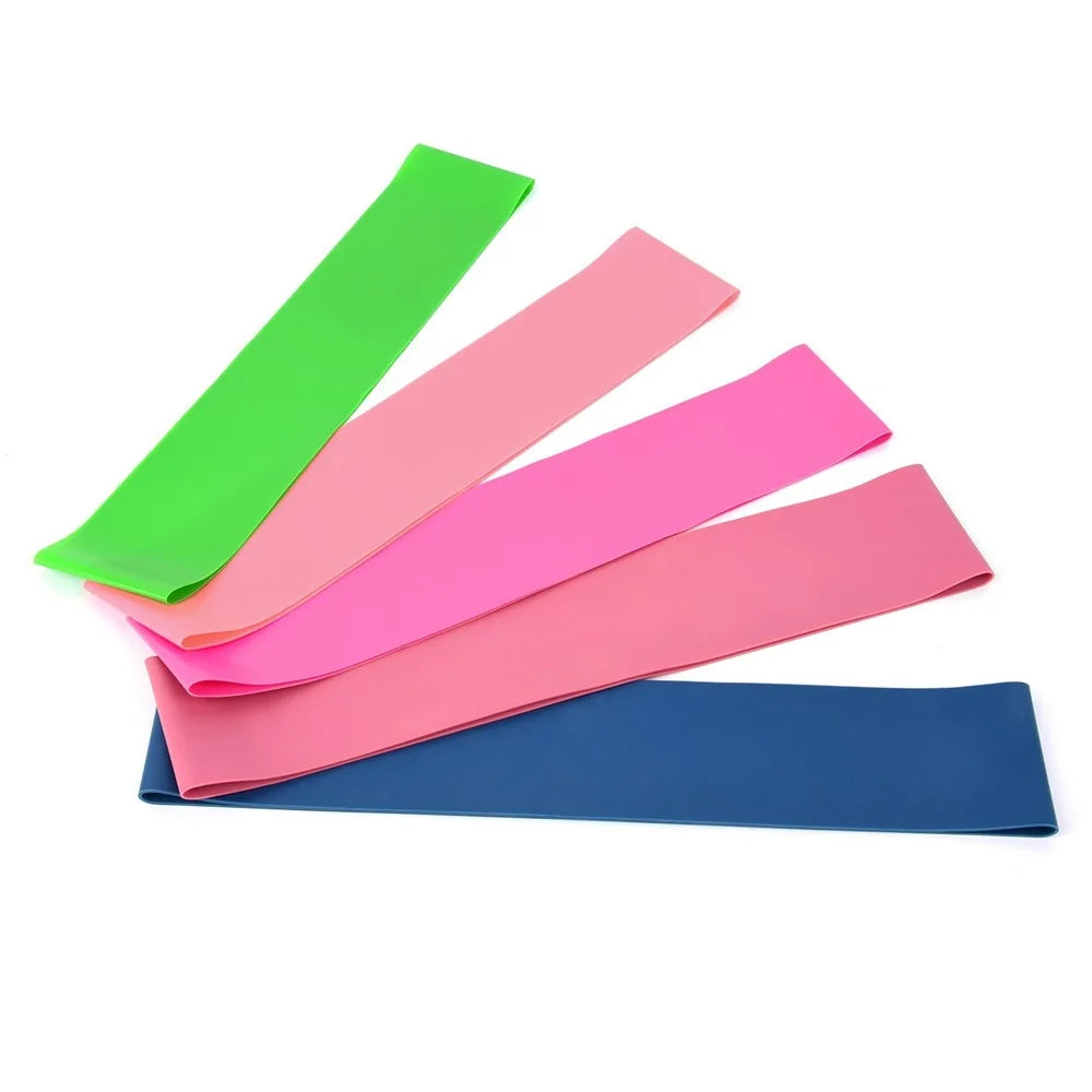 5Pcs Resistance Loop Exercise Bands Hip Booty Bands Home Workout Equipment for Strength Training, Stretching, Booty Building - 2