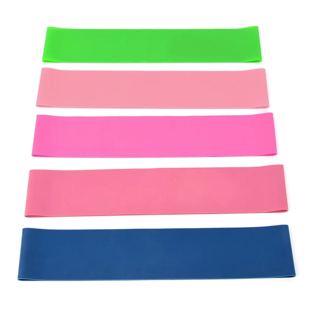 5Pcs Resistance Loop Exercise Bands Hip Booty Bands Home Workout Equipment for Strength Training, Stretching, Booty Building - 6