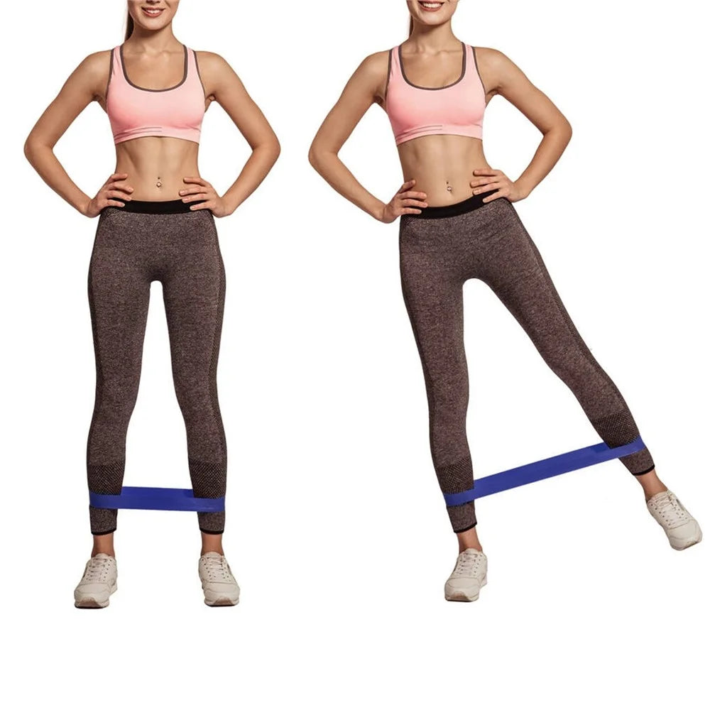 5Pcs Resistance Loop Exercise Bands Hip Booty Bands Home Workout Equipment for Strength Training, Stretching, Booty Building - 7