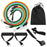11Pcs Resistance Band Set Fitness Workout Bands with Handles, Door Anchor, Ankle Strap for Heavy Resistance Training Physical Therapy Shape Body - 1